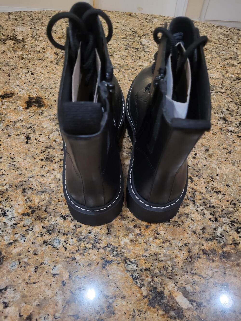 Torrid Steve Lace-Up Combat Boots with Side Zip Black - Picture 4 of 7